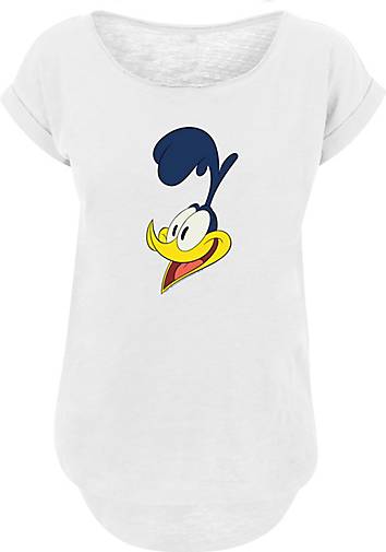 F Nt Stic Long Cut T Shirt Looney Tunes Road Runner In Wei Bestellen