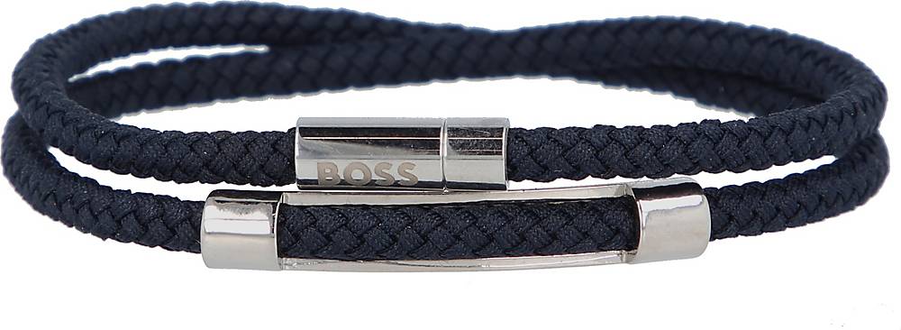 BOSS, Belin Armband 42 Cm in blau, Schmuck für Herren