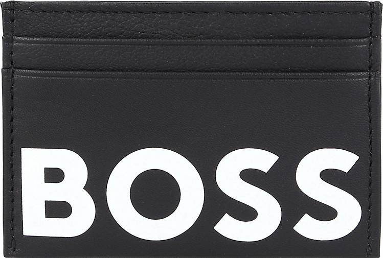 BOSS Big BL Kreditkartenetui RFID Schutz Leder 10 cm