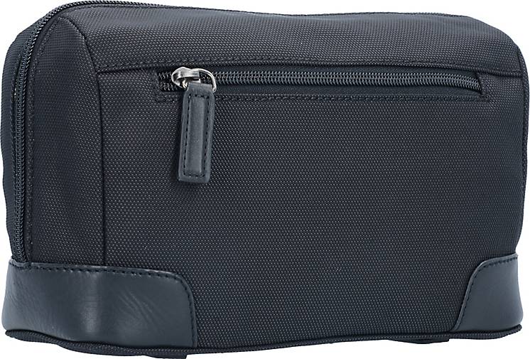 BRIC'S Kulturbeutel Urban Travel Kit - Weinrot Polyamid Mit Leder