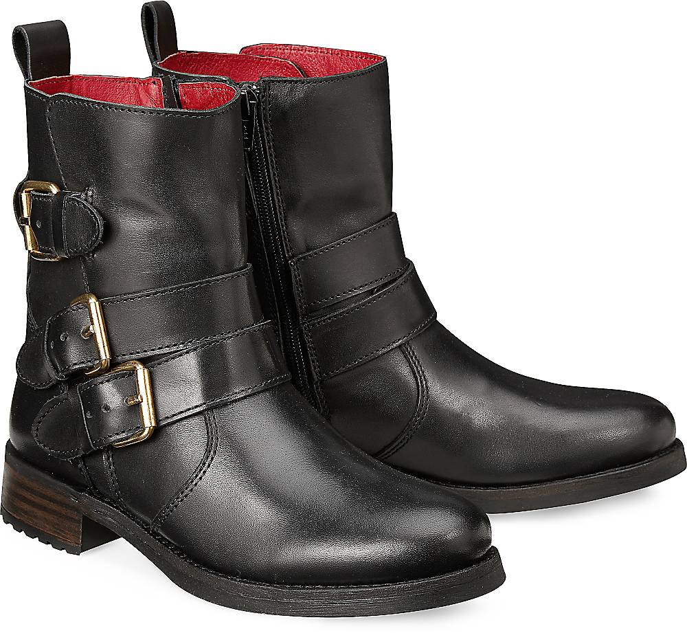 Buffalo, Biker-Boots in schwarz, Stiefeletten für Damen Gr. 36