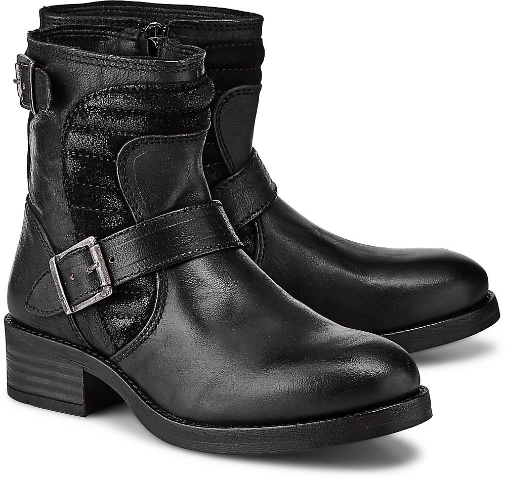 Buffalo, Biker-Boots in schwarz, Stiefeletten für Damen Gr. 36