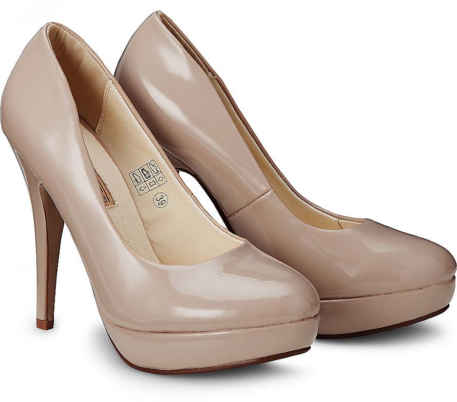 heels beige offen high Lack High Heel GOERTZ   beige   High Buffalo Heels