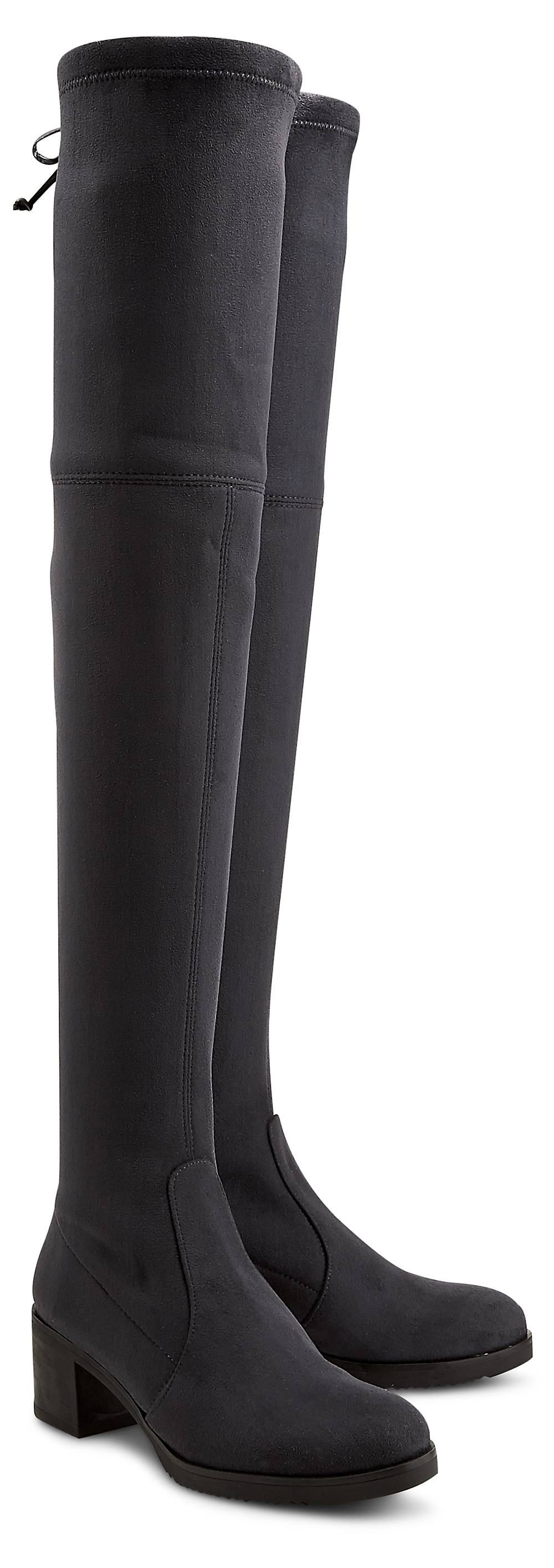 Buffalo, Overknee-Stiefel in grau, Stiefel für Damen Gr. 36