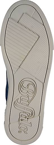 Buffalo Liberty Skate Sneaker Damen - Schwarz/Blau Aus Kunstleder Mit Schnürung