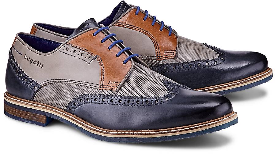 Bugatti City Business Schnürschuh in blau dunkel kaufen | GÖRTZ Bugatti Business Schuhe Herren Leder Halbschuhe Schnürschuhe