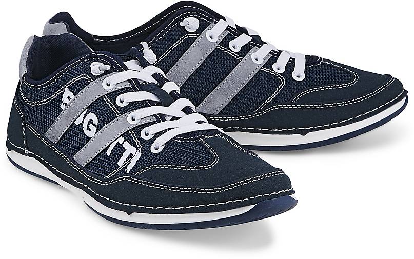 Bugatti Denim Fashion Sneaker in blau dunkel kaufen | GÖRTZ Fashion Sneaker von Bugatti Denim in weiß für Herren