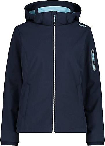 softshelljacke damen blau mit kapuze