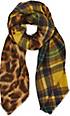CODELLO Schal LEOPARD CHECKS