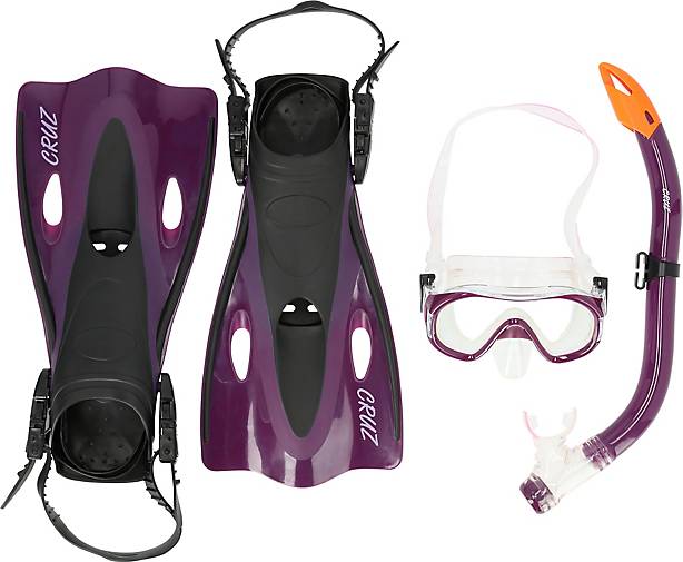 Schwimm-Set Taucherbrille mit Flossen, dunkellila CRUZ Schnorchel und in bestellen Cebu 10616703 -