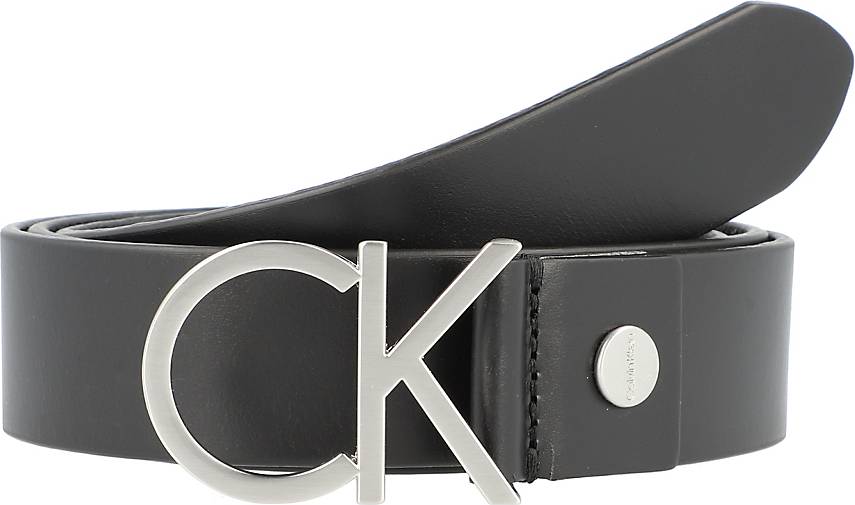 Calvin Klein CK Logo Gürtel Leder in schwarz bestellen - 95759101