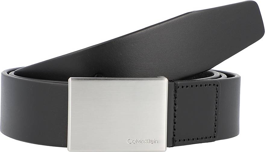 Calvin Klein Formal Plaque Gürtel Leder in schwarz bestellen - 95758901