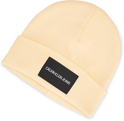 Rabatt 75 % Beige/Golden Einheitlich Calvin Klein Weißer Borsalino mit Logo DAMEN Accessoires Hut und Mütze 