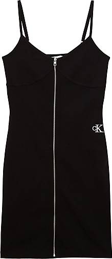 Calvin Klein Kleid Rib Zip-Through Bodycon Dress W in schwarz bestellen -  73903701