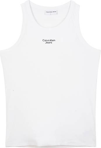Calvin Klein Tank Top Stacked Logo Rib Calvin Klein Tank Top Stacked Logo Rib