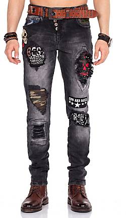 Cipo & Baxx Jeans mit Gürtel in tollem Design Cipo & Baxx Jeans mit Gürtel in tollem Design