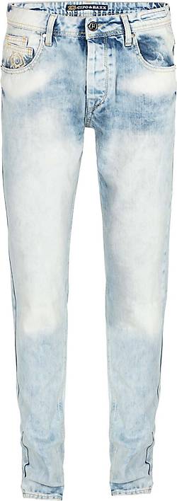 Cipo & Baxx Jeans mit schmalem Saum in Straight Fit Cipo & Baxx Jeans mit schmalem Saum in Straight Fit