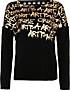 Cipo & Baxx Langarmshirt mit glänzendem Graffitiprint