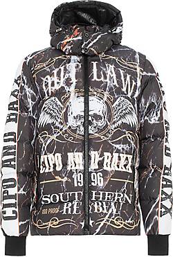 Cipo & Baxx Winterjacke mit tollem Totenkopf-Print Cipo & Baxx Winterjacke mit tollem Totenkopf-Print