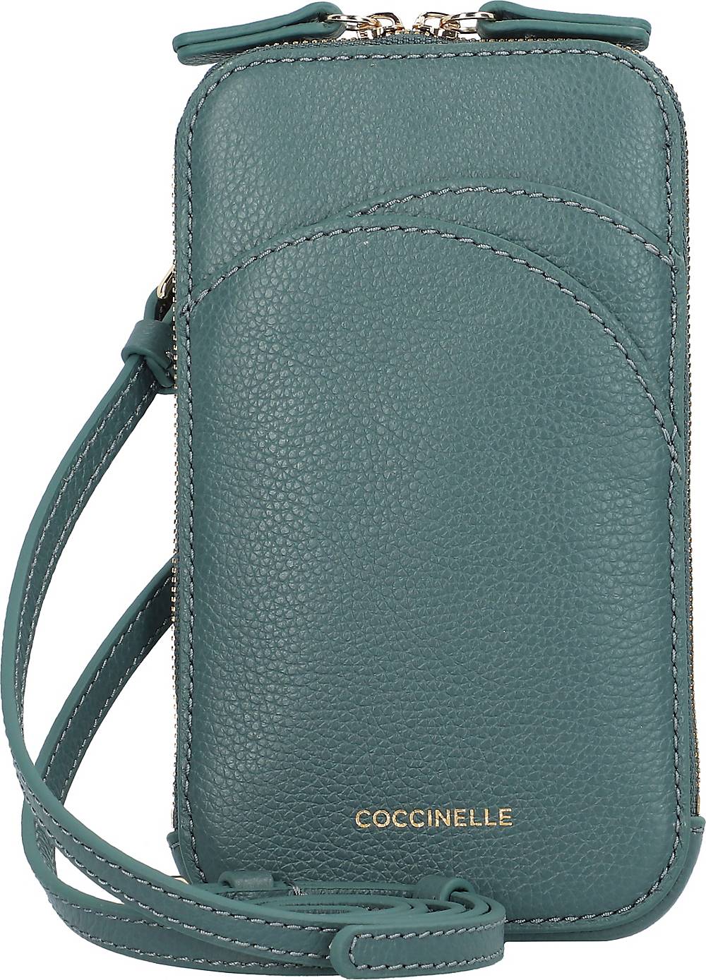 Coccinelle, Arc Handytasche Leder 10 Cm in mittelgrün, Handyhüllen & Zubehör für Damen