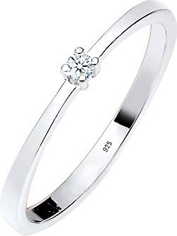 DIAMORE Ring Verlobung Solitär Diamant (0.03 ct.) 925 Silber DIAMORE Ring Verlobung Solitär Diamant (0.03 ct.) 925 Silber