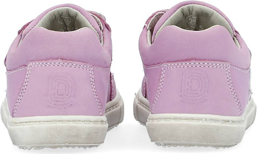 Däumling Mädchen Sandale Ronja - Pink Veloursleder Mit Reptil-Prägung & Klettverschluss