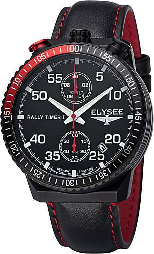 ELYSEE Chronograph HAU Rally Timer I Edelstahl schwarzionisiert Quarz in  schwarz bestellen - 12594701