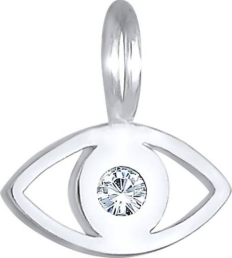 Elli Anhänger Evil Eye Symbol Kristall 925 Silber