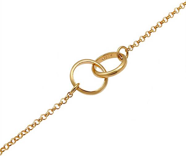 Erbskette bestellen Verbunden gold in - Silber Elli Ringe 92857903 925 Kreise Basic Armband