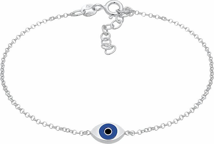 Elli Armband Evil Eye Symbol Emaille Erbskette 925er Silber in silber  bestellen - 96388201