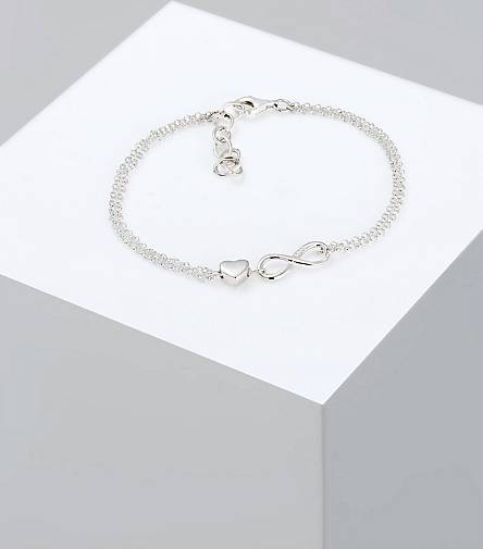 Elli Armband Herz Liebe Unendlichkeit Infinity 925 Silber in silber  bestellen - 92622601