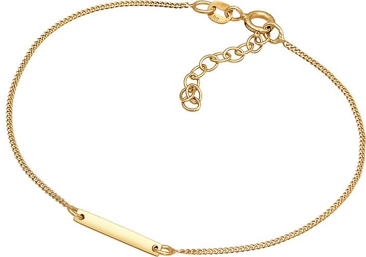 Elli Armband ID-Armband mit gravierbarer Platte 925 Silber in gold  bestellen - 20458102