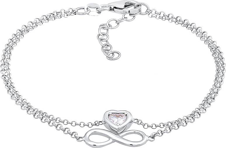 Elli Armband Layer Infinity Herz bestellen 925 - Unendlichkeit 20622401 in Silber silber