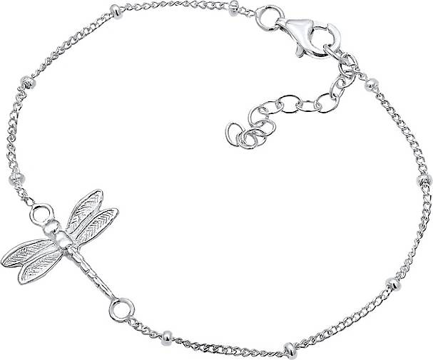 Elli Armband Libelle Kugelkette Verspielt Sommer 925 Silber MN8282