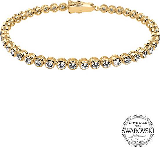 Silber - Kristalle in gold Elli Armband 925 93302202 bestellen Tennis-Armband