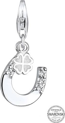 Elli Charm Glucksbringer Swarovski Kristalle 925 Silber Weiss Gortz 92861102