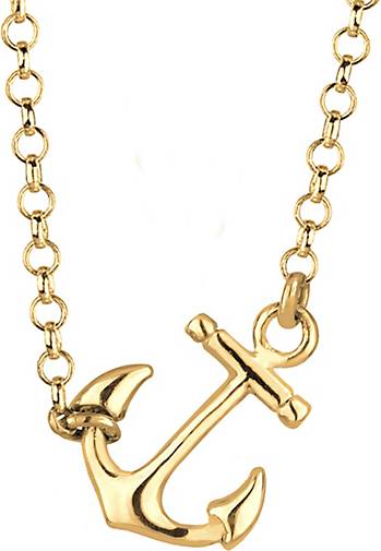 Elli Halskette Anker Anhänger Symbol Maritim 925 Sterling Silber in gold  bestellen - 97832901