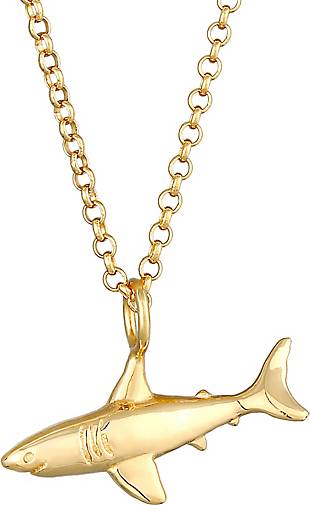 Elli Halskette Haifisch Hai Erbskette Tier Symbol 925 Silber