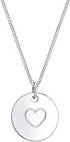 Elli Halskette Herz Münze Love Geo Platte 925er Sterling Silber