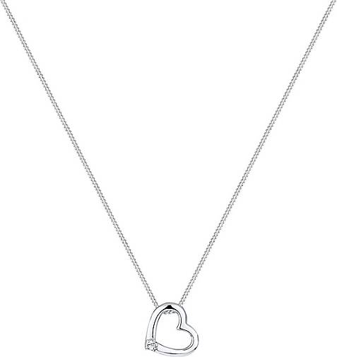 Elli Halskette Herz Rosa Kristall 925 Sterling Silber in weiß bestellen -  92842301