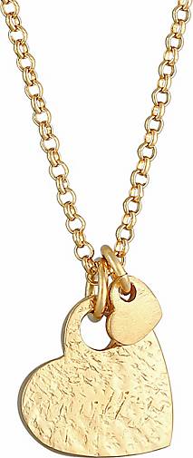 Elli Halskette Herzen Love Liebe Organic Look 925 Silber