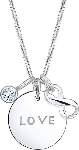 Elli Halskette Infinity Kristalle 925 Silber Amore