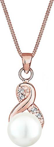 Elli Halskette Infinity Perle Kristalle 925 Silber ZN8244