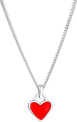 Halskette 925 bestellen silber Kinder Silber in Emaille - Herz Anhänger Elli 93313501