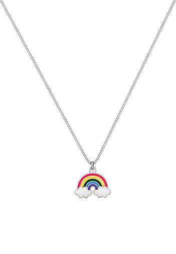 Elli Halskette Kinder - bestellen Emaille 925 Silber Wolke Happy in silber 93626001 Regenbogen