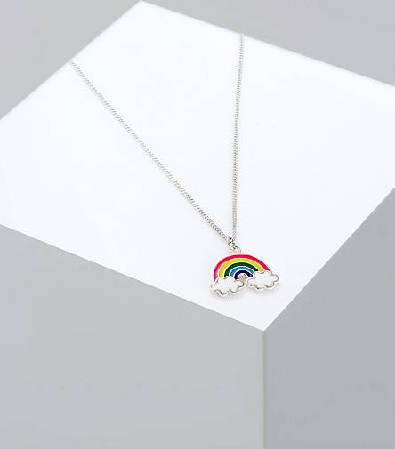 Elli Halskette Kinder Regenbogen Wolke Emaille Happy 925 Silber in silber  bestellen - 93626001