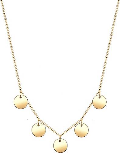 Elli Halskette Kreis Geo Plättchen Minimal 925 Sterling Silber