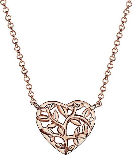 Elli Halskette Lebensbaum Herz 925 Sterling Silber