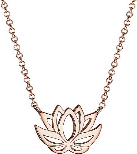 Elli Halskette Damen Anhänger Lotusblume in 925 Sterling Silber 