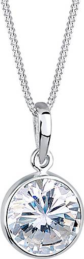 Elli Halskette Solitär Klassisch Zirkonia 925 Sterling Silber